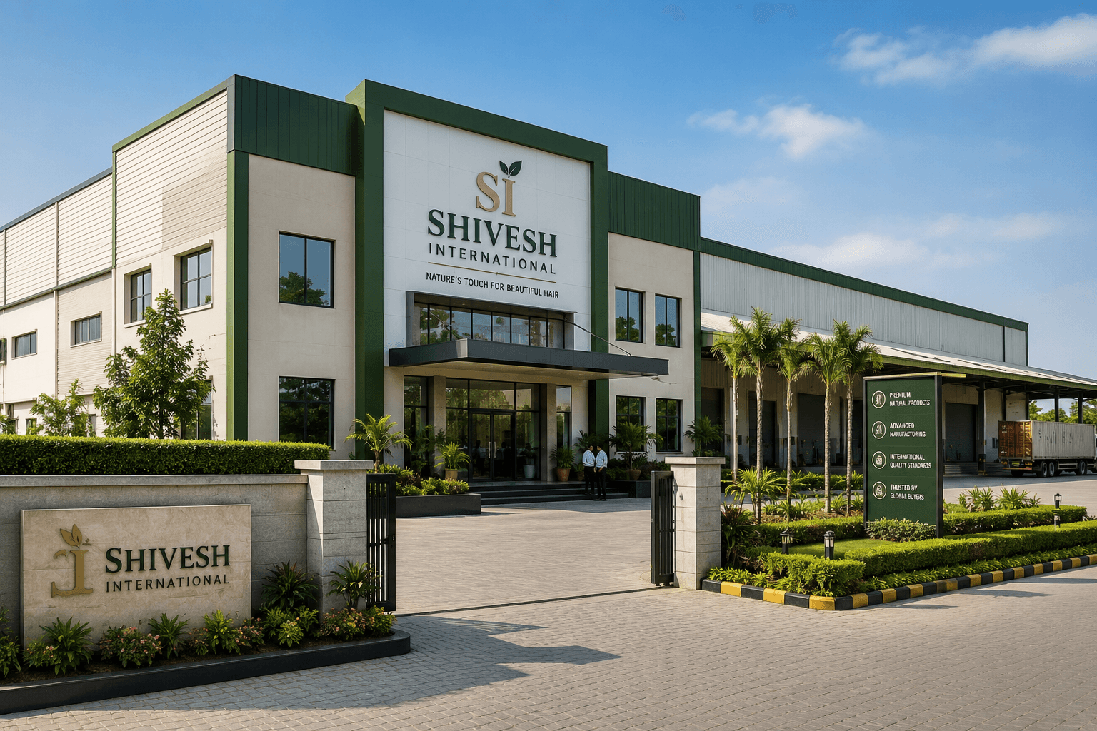 Shivesh International henna powder processing and export packing infrastructure in India