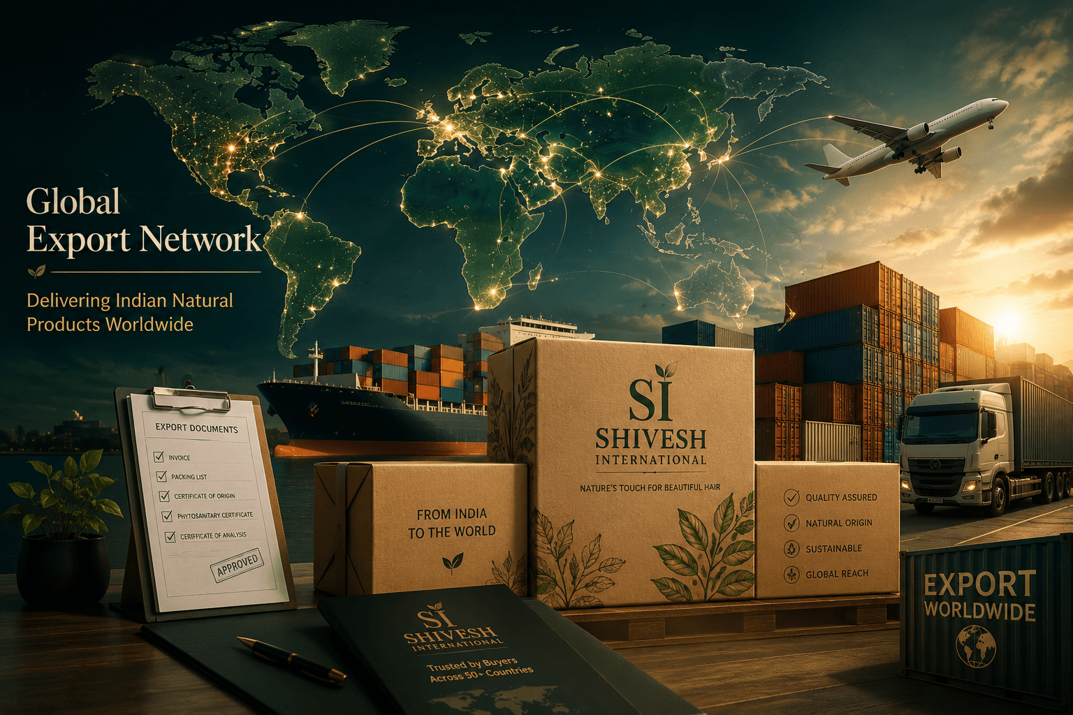Shivesh International natural henna and indigo export network from India